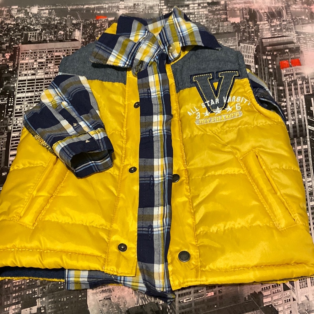 Long sleeve shirt and vest